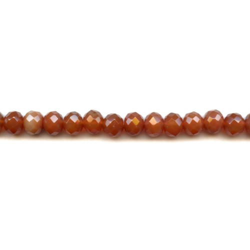153-1058 Carnelian <br>10mm Faceted Rondell