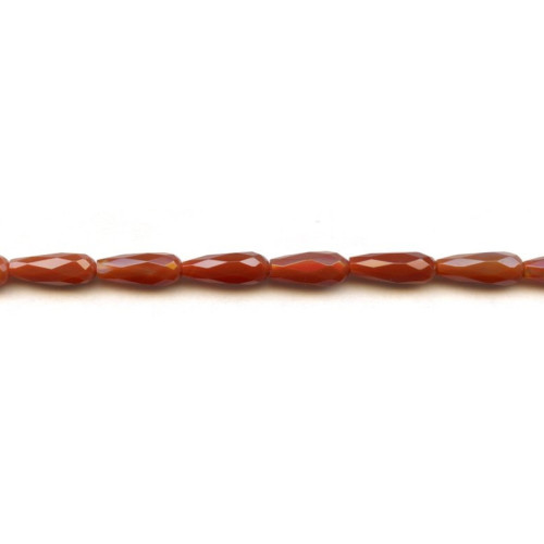 153-1188 Carnelian <br>6x16 Faceted Teardrop