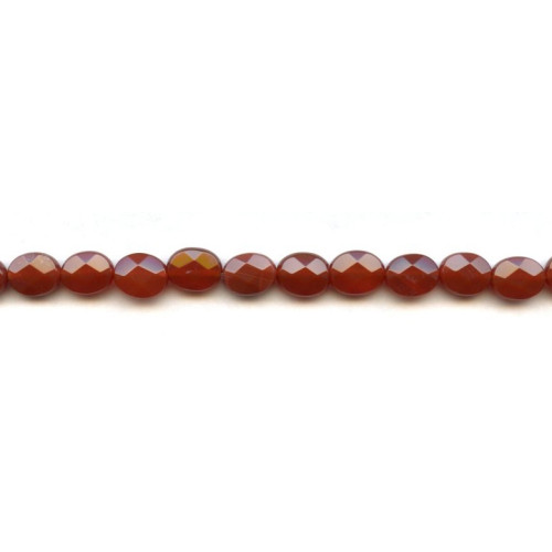 153-1278 Carnelian <br>8x10 Faceted Flat Oval