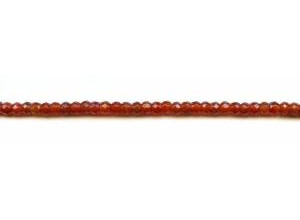Carnelian 4mm Faceted Rondell