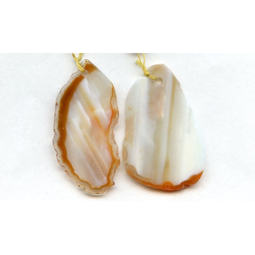 153-1473 Carnelian <br>48-55x Slice Pendant