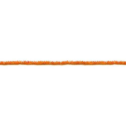 153-1483 Carnelian <br>2.5-3mm Faceted Rondell