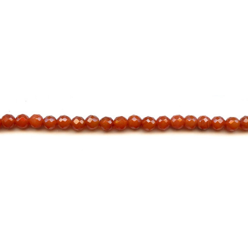 153-1530 Carnelian <br>6mm Faceted Round