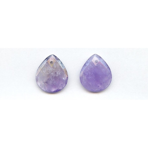 154-1218 Cape Amethyst <br>22x25 Faceted Flat Pear Pendant
