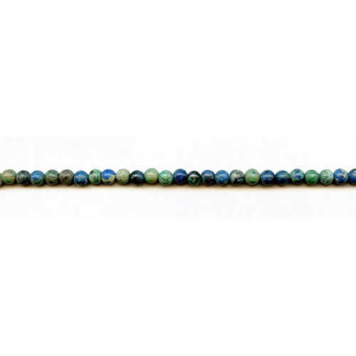 L4362-098 Matte Azurite Malachite <br>4mm Round