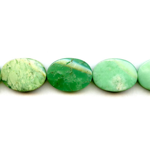 157-1245 Chrysoprase <br>22x30 Twisted Flat Oval