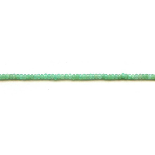 157-1362 Chrysoprase <br>3-3.5mm Faceted Rondell