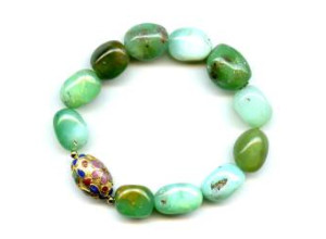 Chrysoprase 12mm Oval Nugget Bracelet Chrysoprase 12mm Oval Nugget Bracelet