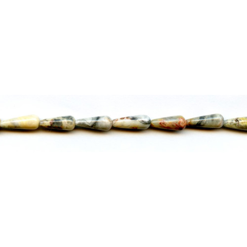 158-1078 Crazy Lace Agate <br>6x16 Teardrop