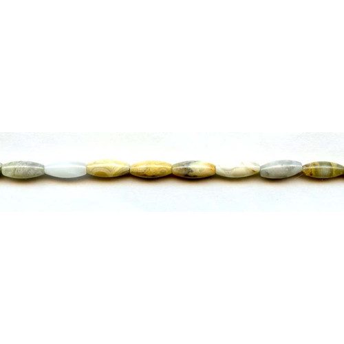 158-1079 Crazy Lace Agate <br>5x12 Rice