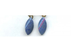 Dumortierite 25x12 Faceted Twist Marquise Pendant