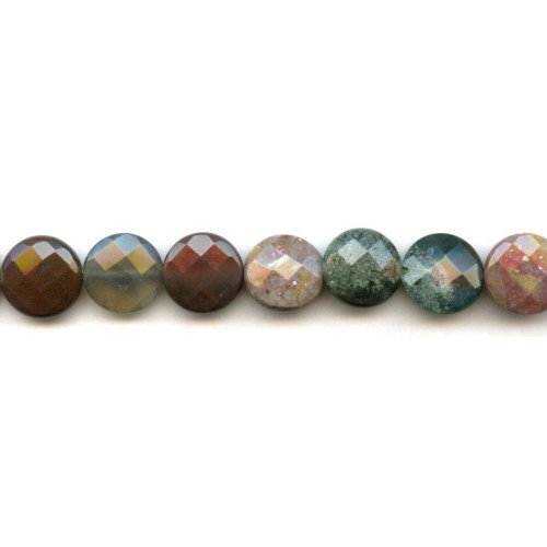 161-1023 Fancy Jasper <br>15mm Faceted Coin