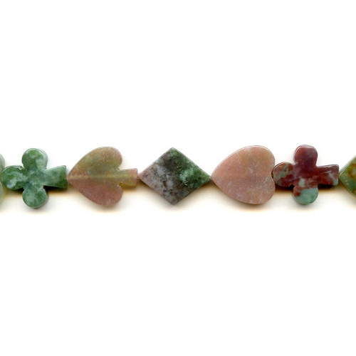 161-1166 Fancy Jasper <br>16-17mm Poker Suits