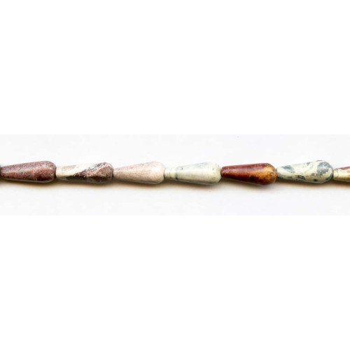 163-0598 Flower Jasper <br>6x16 Teardrop