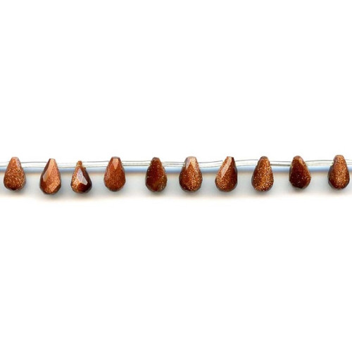 164-1052 Goldstone <br>6x10 Teardrop Briolette