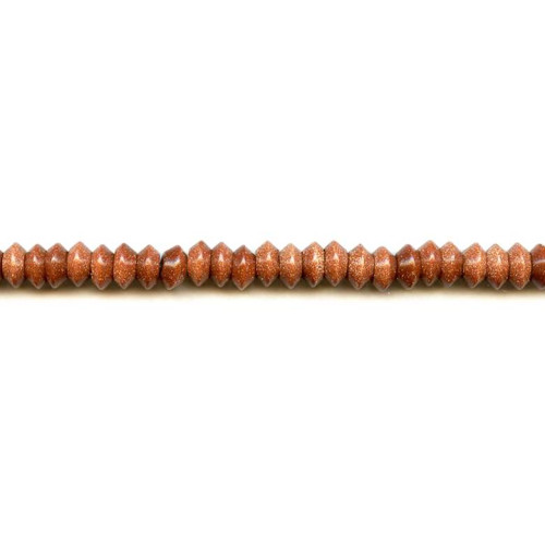 164-1078 Goldstone <br>8mm Abacus Rondell