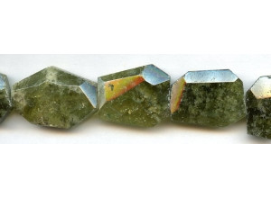 Green Garnet 25x Faceted Slab