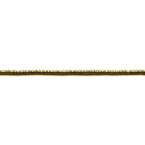 168-1284 Hematine <br>3mm Faceted Rondell