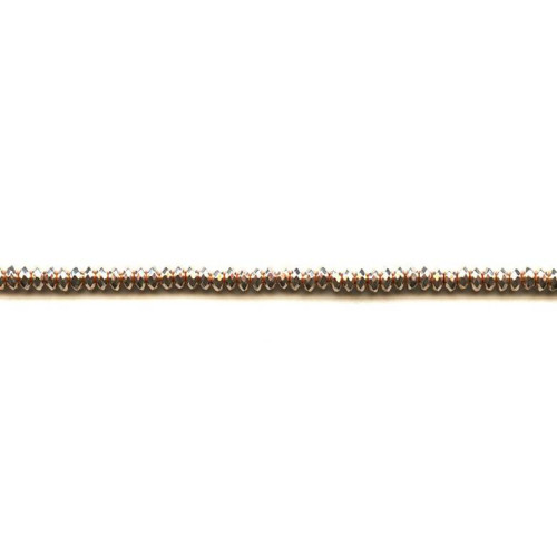 168-1388 Hematine <br>4mm Faceted Rondell