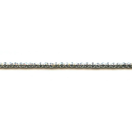 168-1398 Hematine <br>4mm Faceted Round