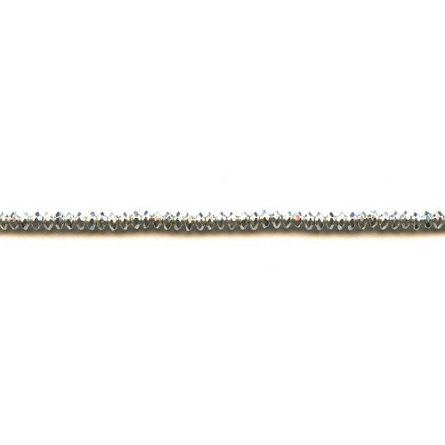 168-1419 Hematine <br>4mm Faceted Rondell