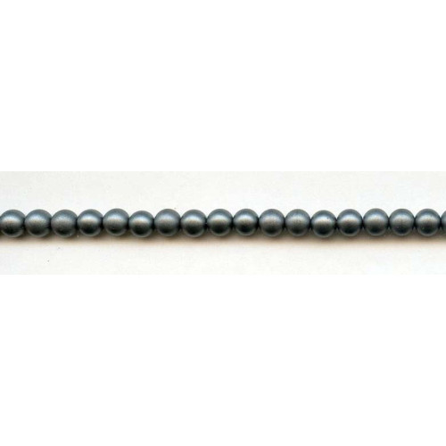 168-1440 Matte Hematine <br>6mm Round