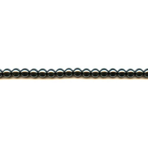 168-1468 Hematine <br>6mm Round