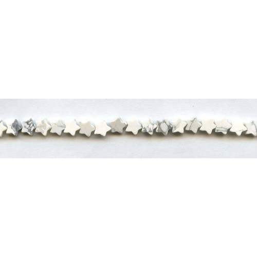 169-1065 White Howlite <br>6mm Star