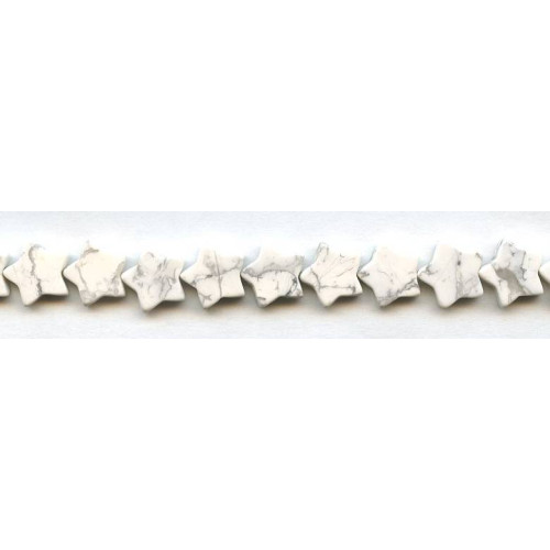 169-1066 White Howlite <br>12mm Star