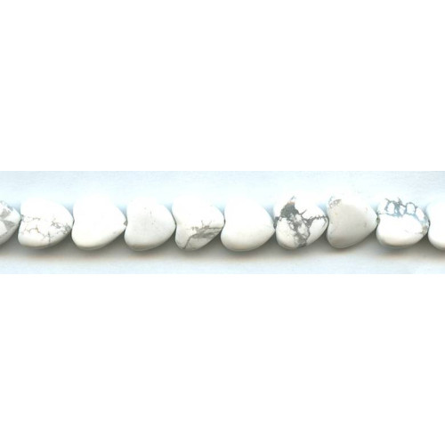 169-1067 White Howlite <br>12mm Heart