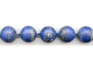 Matte Natural Lapis 17-18mm Round