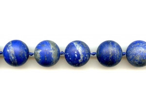 Matte Natural Lapis 17-18mm Round