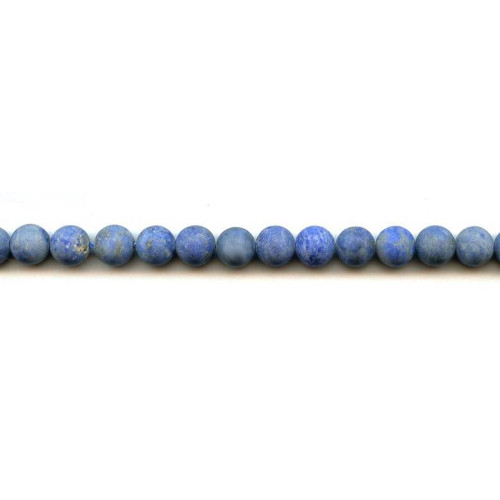 174-1959 Matte Natural Lapis <br>8mm Round