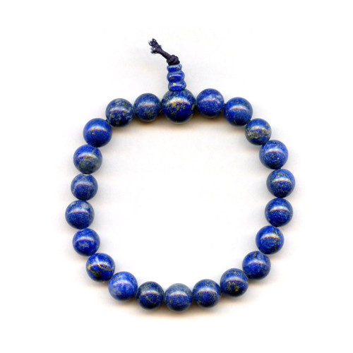 174-2033 Natural Lapis <br>8mm Power Beads Bracelet