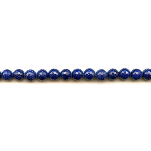 174-2059 Natural Lapis <br>8mm Faceted Round