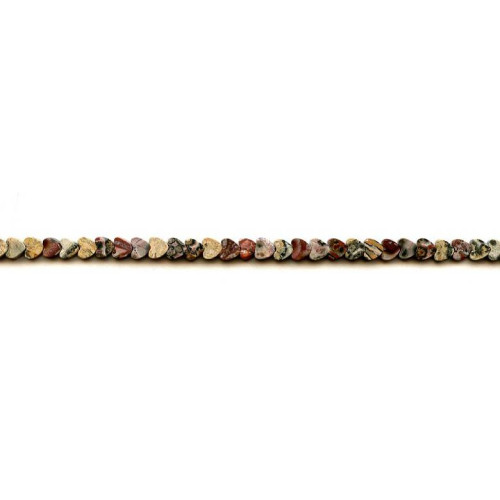 176-0411 Leopard Skin Jasper <br>4mm Heart