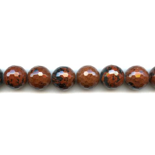 177-1005 Mahogany Obsidian <br>16mm Faceted Round