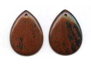 Mahogany Obsidian 50x38 Flat Pear Pendant