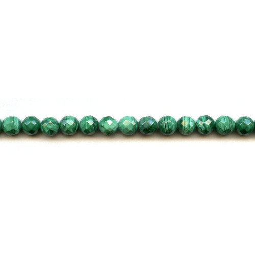 178-1321 Malachite <br>8mm Faceted Round