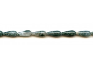 Moss Agate 6x16 Teardrop