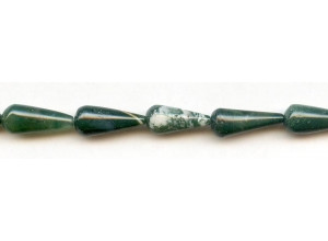 Moss Agate 9x22 Teardrop