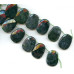 180-1008 Moss Agate <br>30x40 Faceted Flat Drop