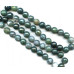 180-1010 Moss Agate <br>16mm Faceted Round