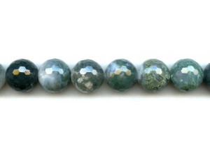 Moss Agate 16mm Faceted Round