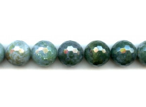 Moss Agate 18mm Faceted Round