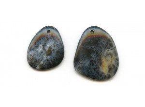 Black Moss Agate 30-40x Fancy Pendant