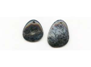 Black Moss Agate 24-30x Fancy Pendant