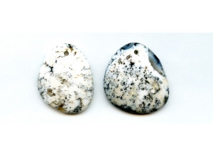 Black Moss Agate 26-38x Fancy Pendant