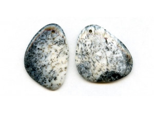 Black Moss Agate 30-40x Fancy Pendant