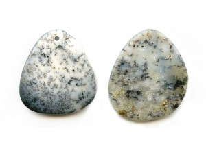 Black Moss Agate 40-50x Fancy Pendant